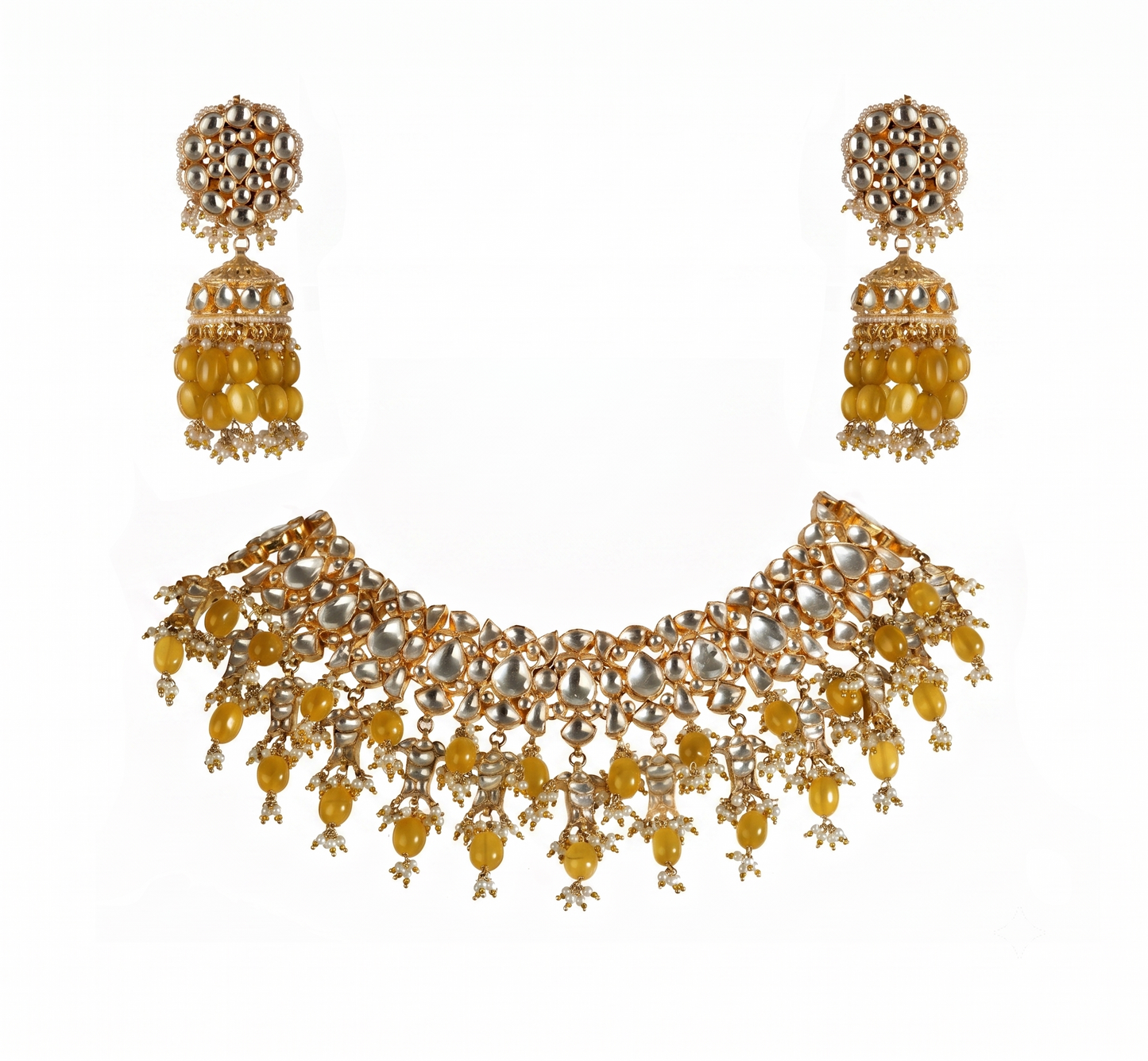 Full Neck Set With Jhumkis