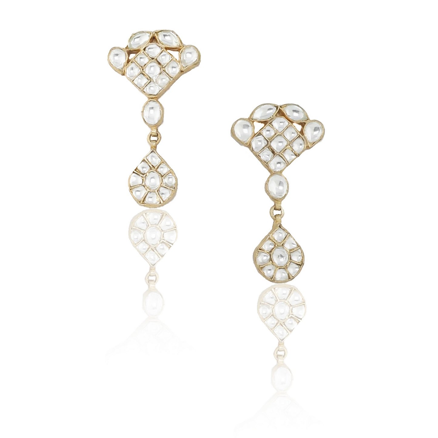 White Pearls and jadtar stdded necklaces