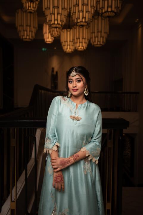 Jadtar Maangtikka With Emerald Green Small Beads