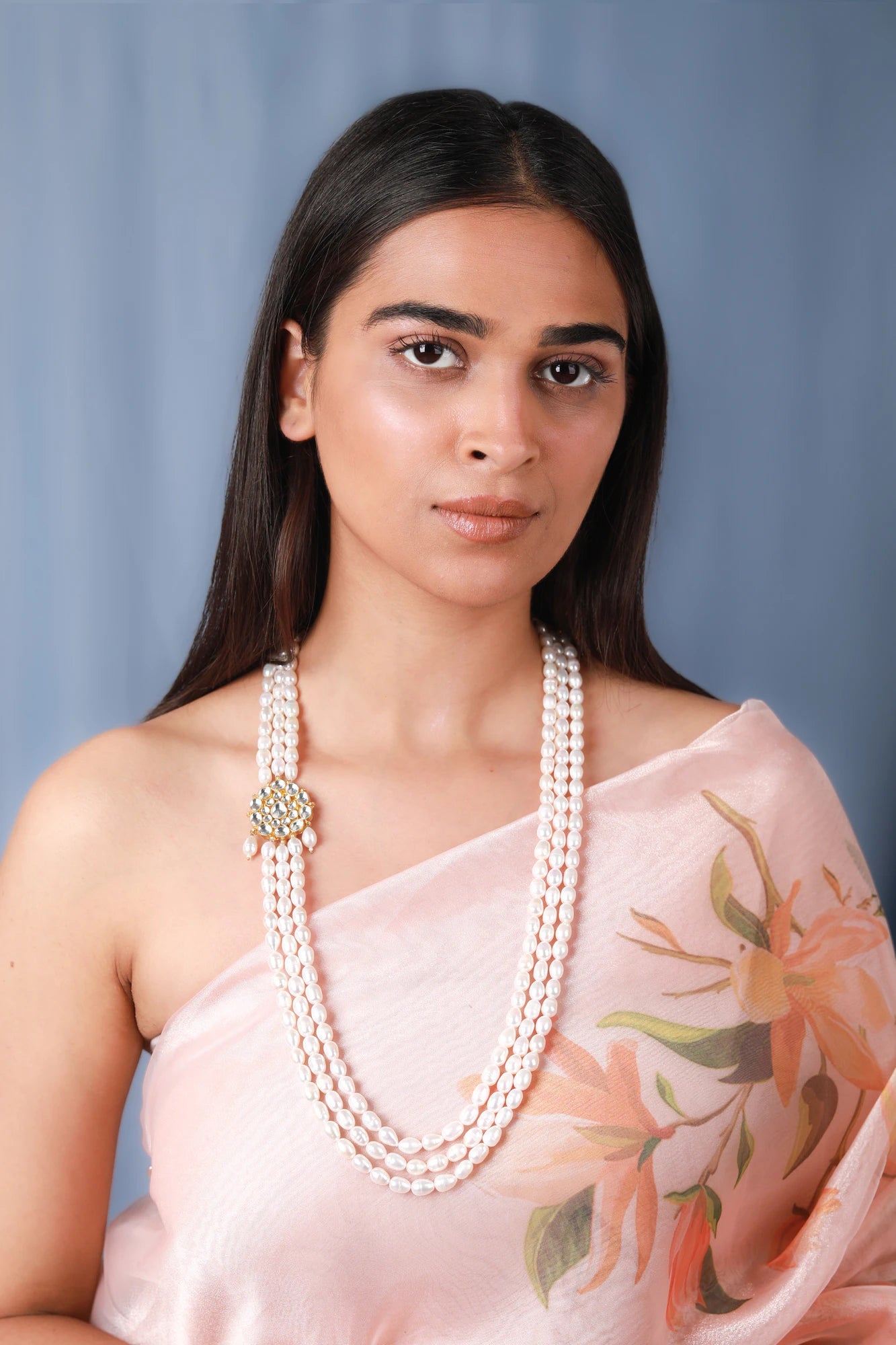 Elegant white long necklace jade gold plated Necklace alloy necklace