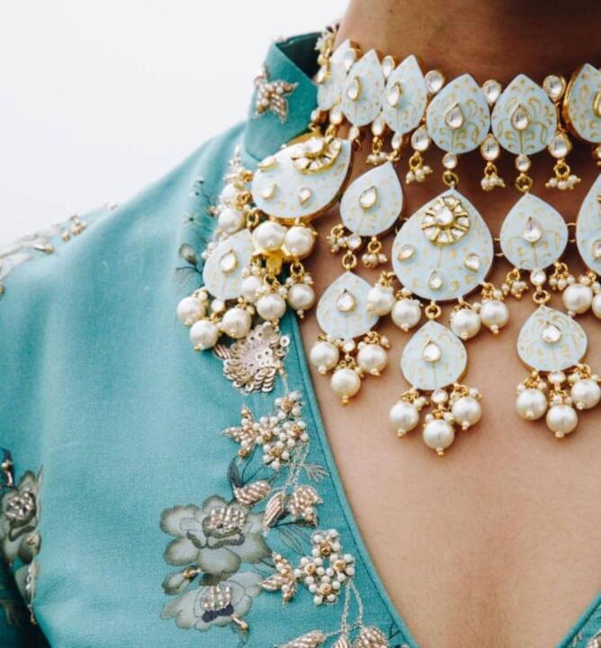 Meenakari Worked Necklace Set