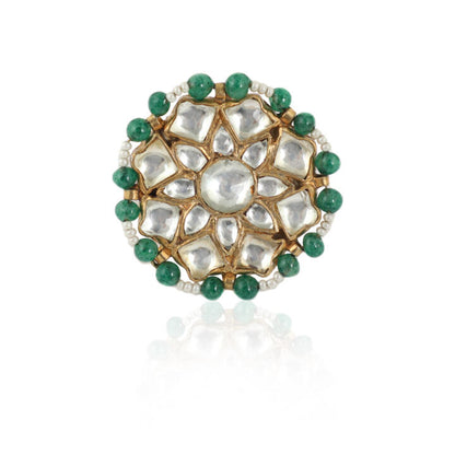 Small Flower Light Green Ring