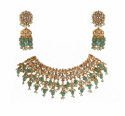 Full Neck Set With Jhumkis