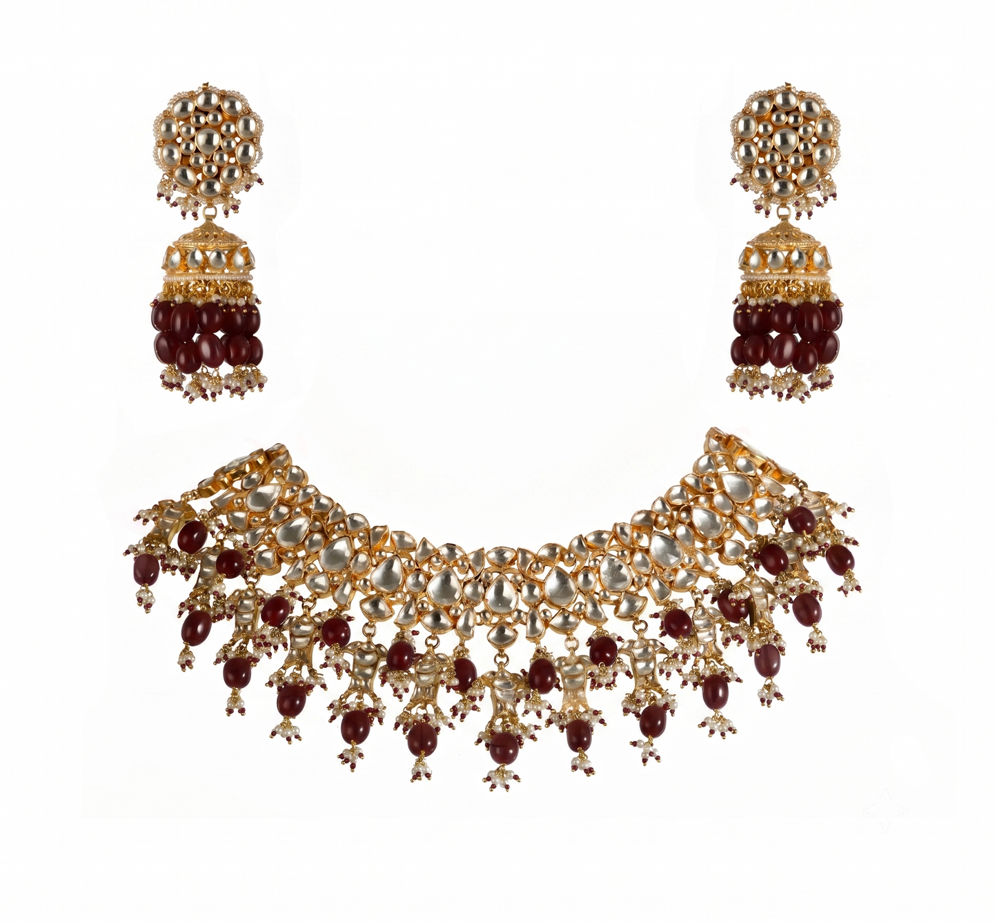 Full Neck Set With Jhumkis