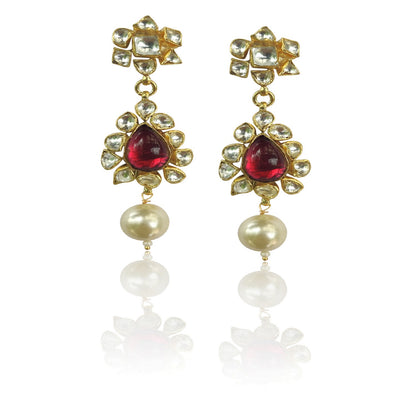 NAVRATNA CHOKER SET WITH WHITE PEARL 