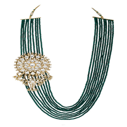 Green Color Jadtar Bridal Necklace Jewellery
