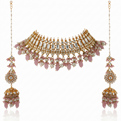 Riana gold plated Festive wear Necklace set