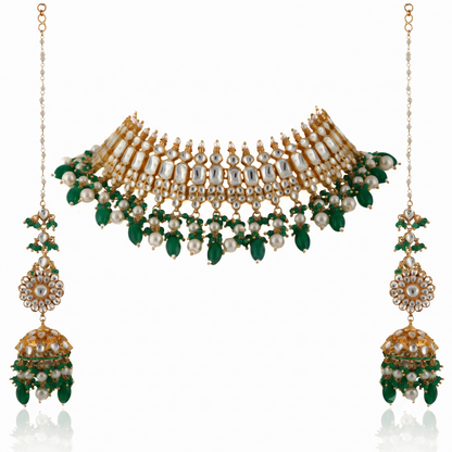 Riana gold plated Festive wear Necklace set