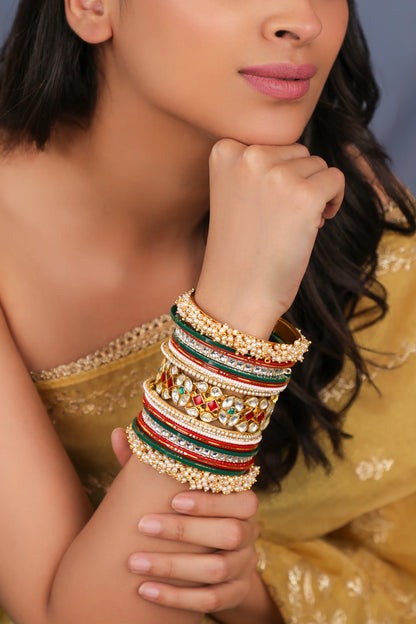 Multicolour chuda bangle set for brides
