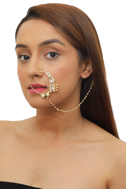 WHITE PEARL FLOWER WORK NATH