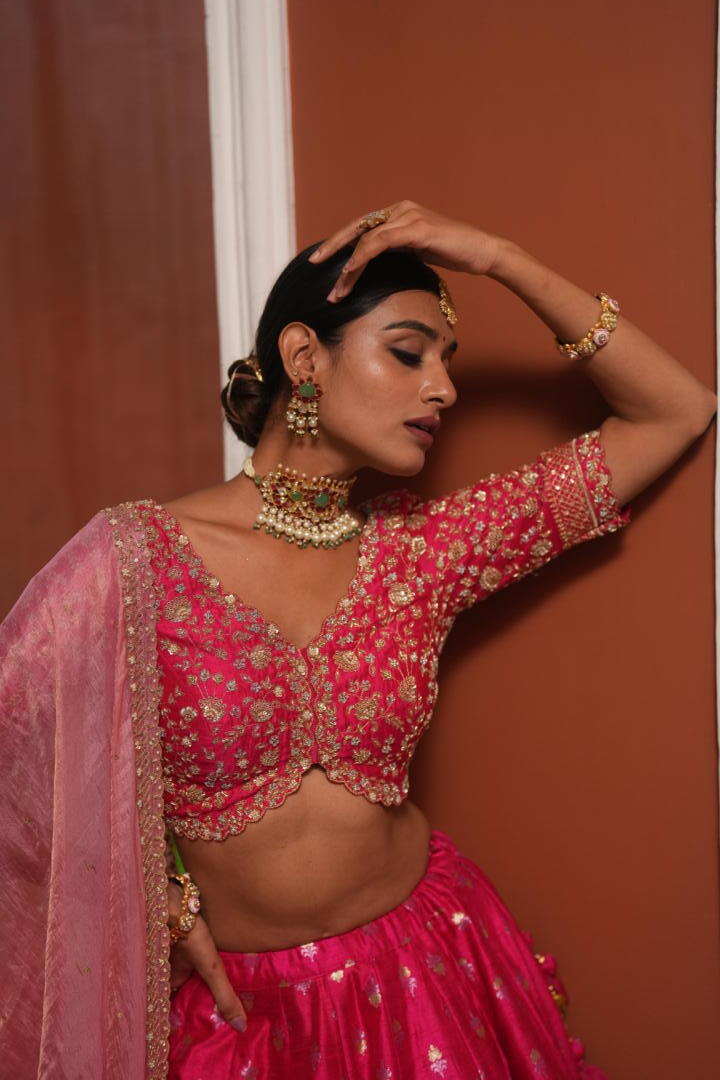Pink And Green Meena Work Bangles (Single Pc)