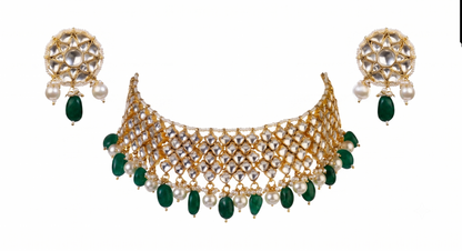 Gold Plated Choker Necklace Set