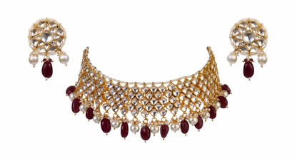 Gold Plated Choker Necklace Set