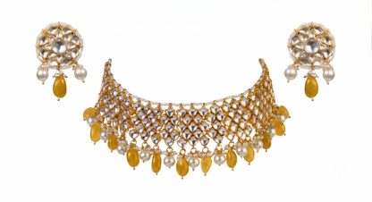 Gold Plated Choker Necklace Set