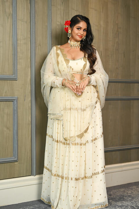 Unique Indian Bridal Wear Sea Green Choker Set With White Pearl