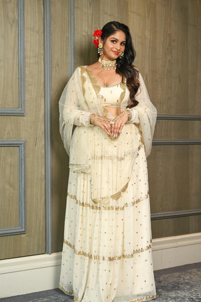 Unique Indian Bridal Wear Sea Green Choker Set With White Pearl