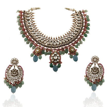 Sea Green & Pestle Blue New Necklace Set