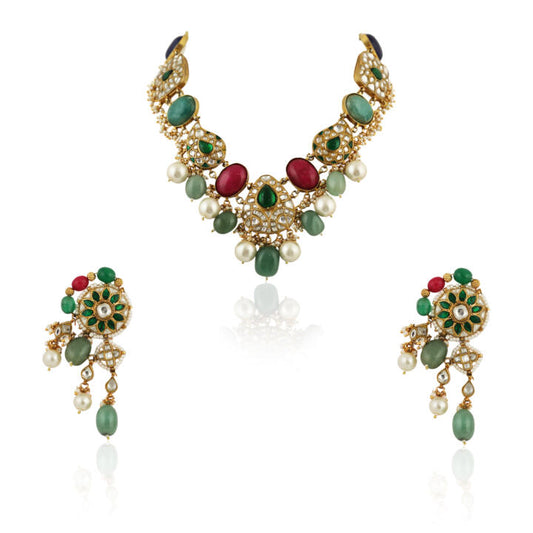 Multicolour Traditional Necklace Set