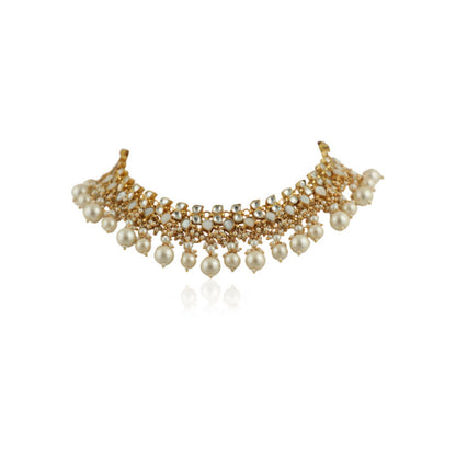 Mother Of Pearl Necklace With Pearls And Round Tops