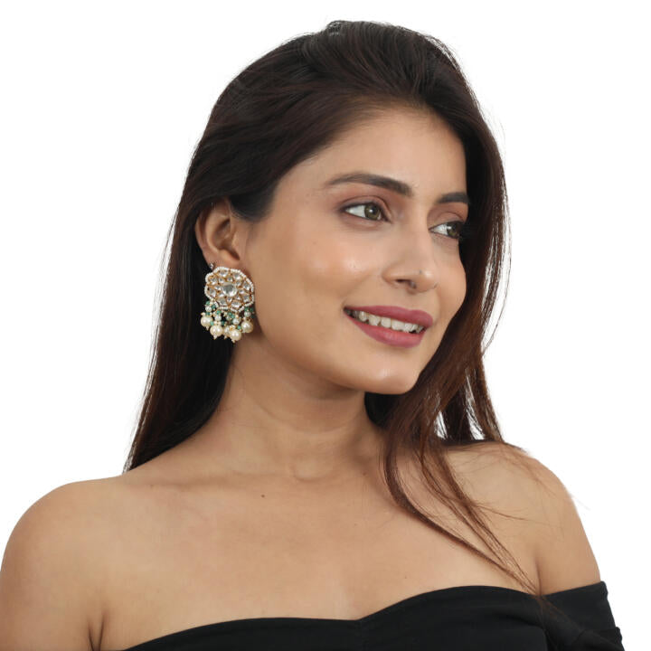 White Tops Moti Work With Pearls