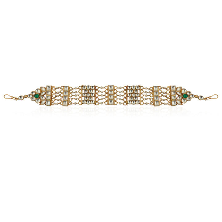 White And Green Hairband