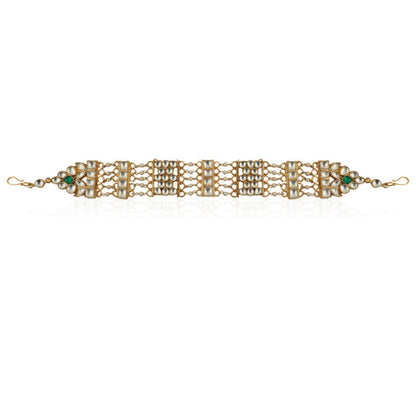 White And Green Hairband