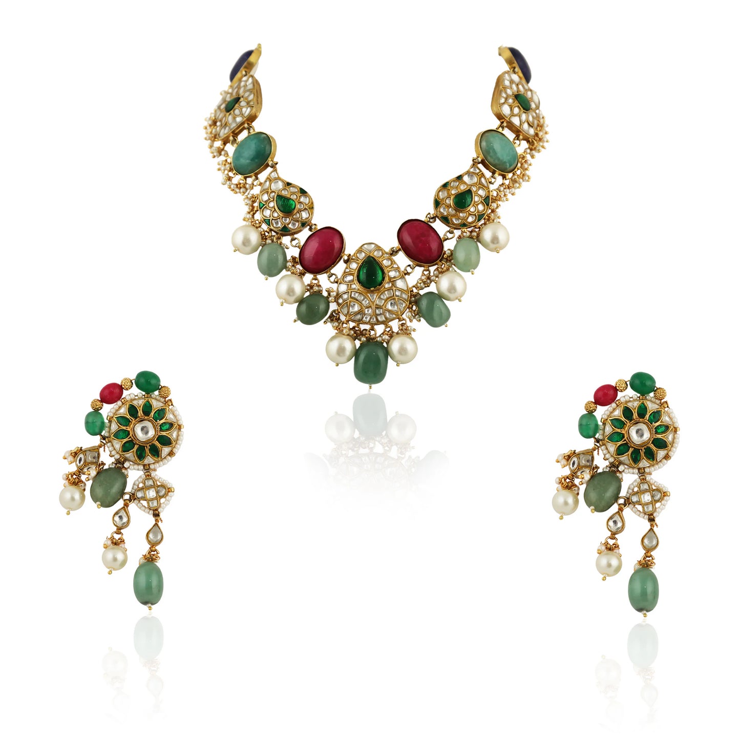 Multicolour Traditional Necklace Set