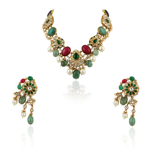 Multicolour Traditional Necklace Set
