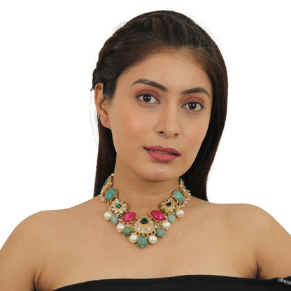 Multicolour Traditional Necklace Set