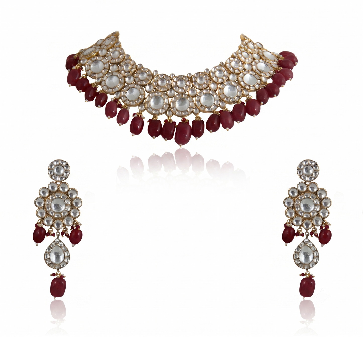 Riana 22kt gold plated Necklace set