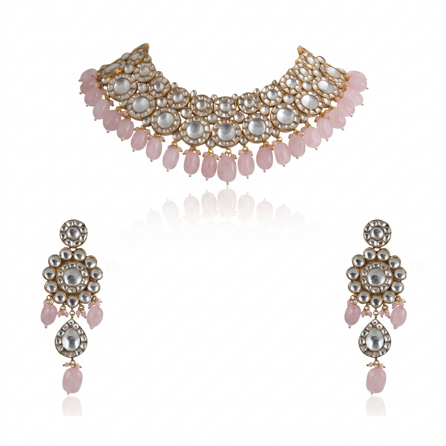 Riana 22kt gold plated Necklace set