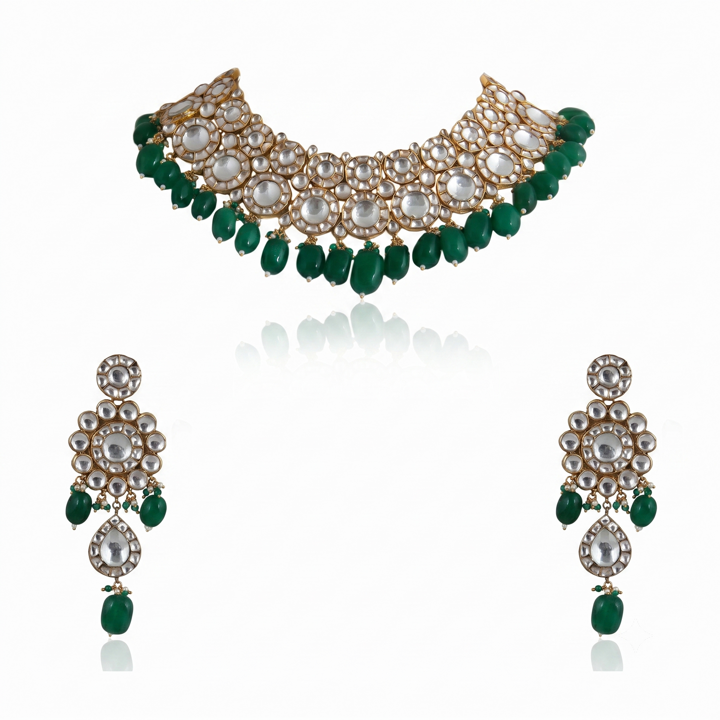 Riana 22kt gold plated Necklace set