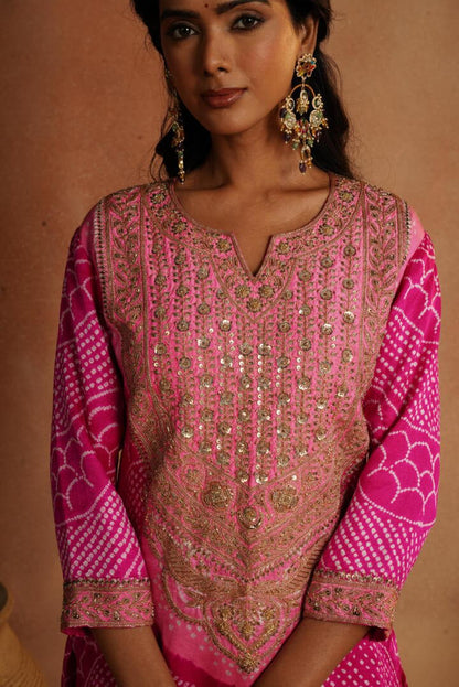 antique ethnic  chandshape tiika with ruby and emerald touch