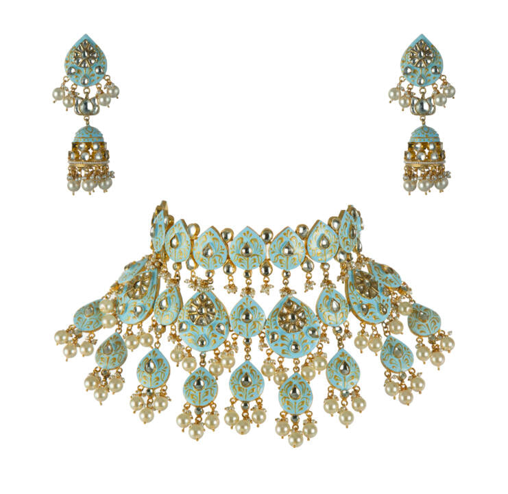 Meenakari Worked Necklace Set