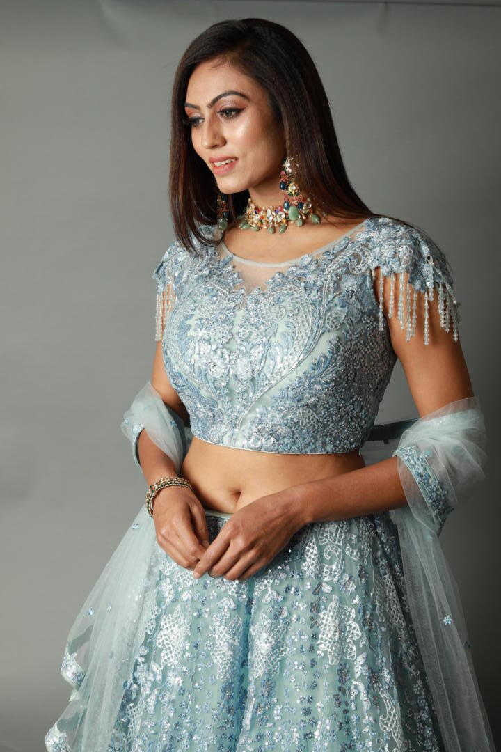 Multi Color Bridal Necklace Jewellery With Earrings