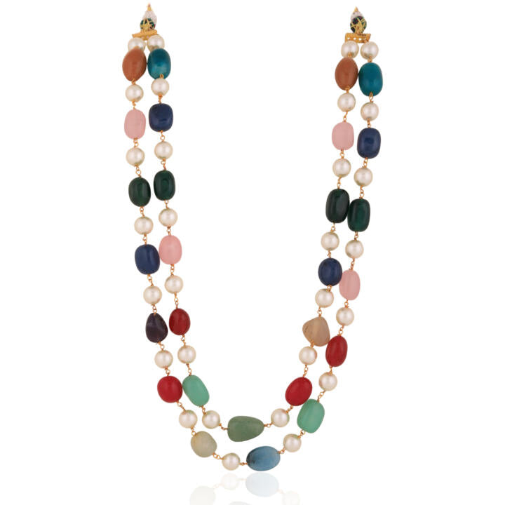 Multicoloured Mala With Pearl/Gift For Father/Wedding Wear Maala