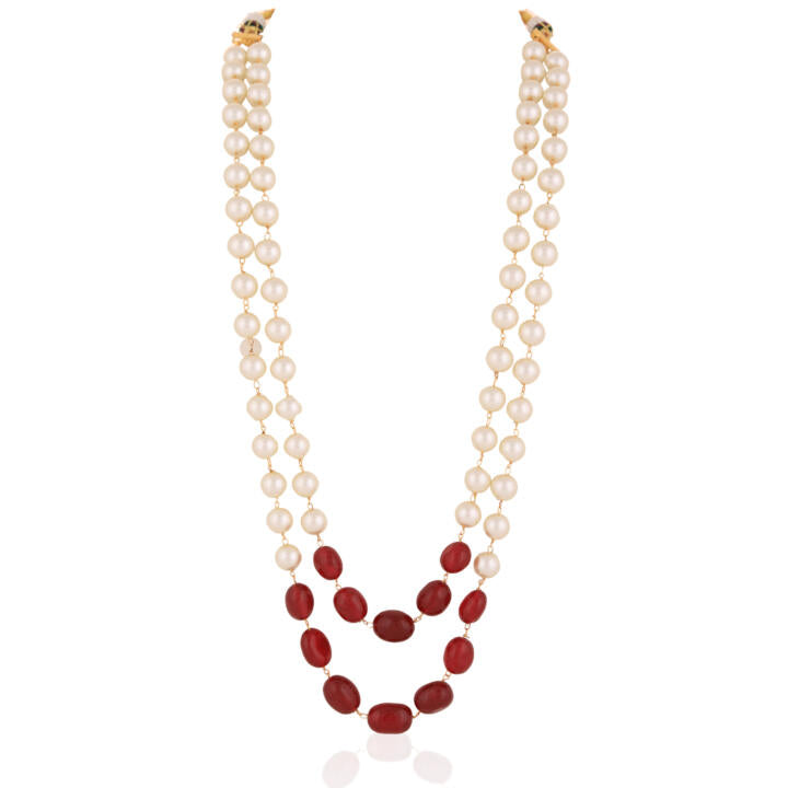 Red & White Party Wear Maala