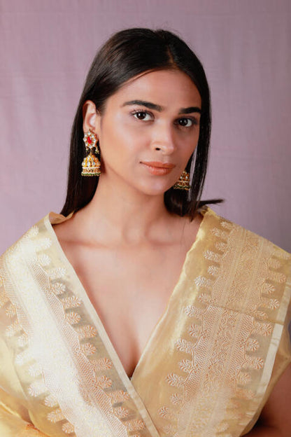 Peacock design rajwadu choker set