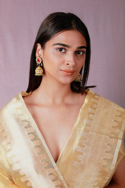 Peacock design rajwadu choker set