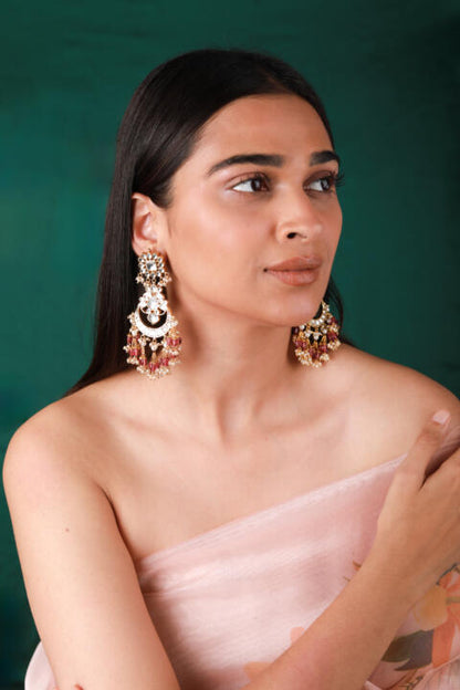 Light pink beads traditinal necklace set