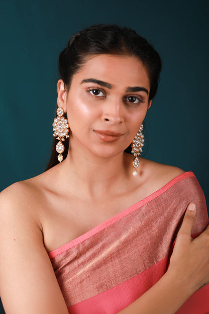 Riana-Heavy bridal set with jadtar stones and pearl/indian jewelery/wedding jewelery