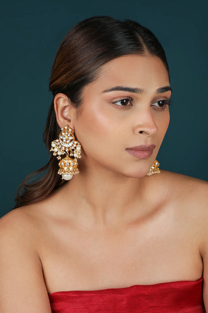 Ethnic Jadtar and Semi-Precious Stone Choker with Matching Earrings
