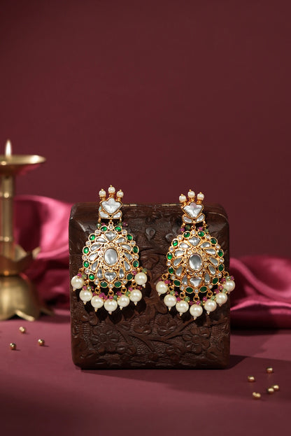 Traditional Indian Jadau Bridal Choker Jewellery Set