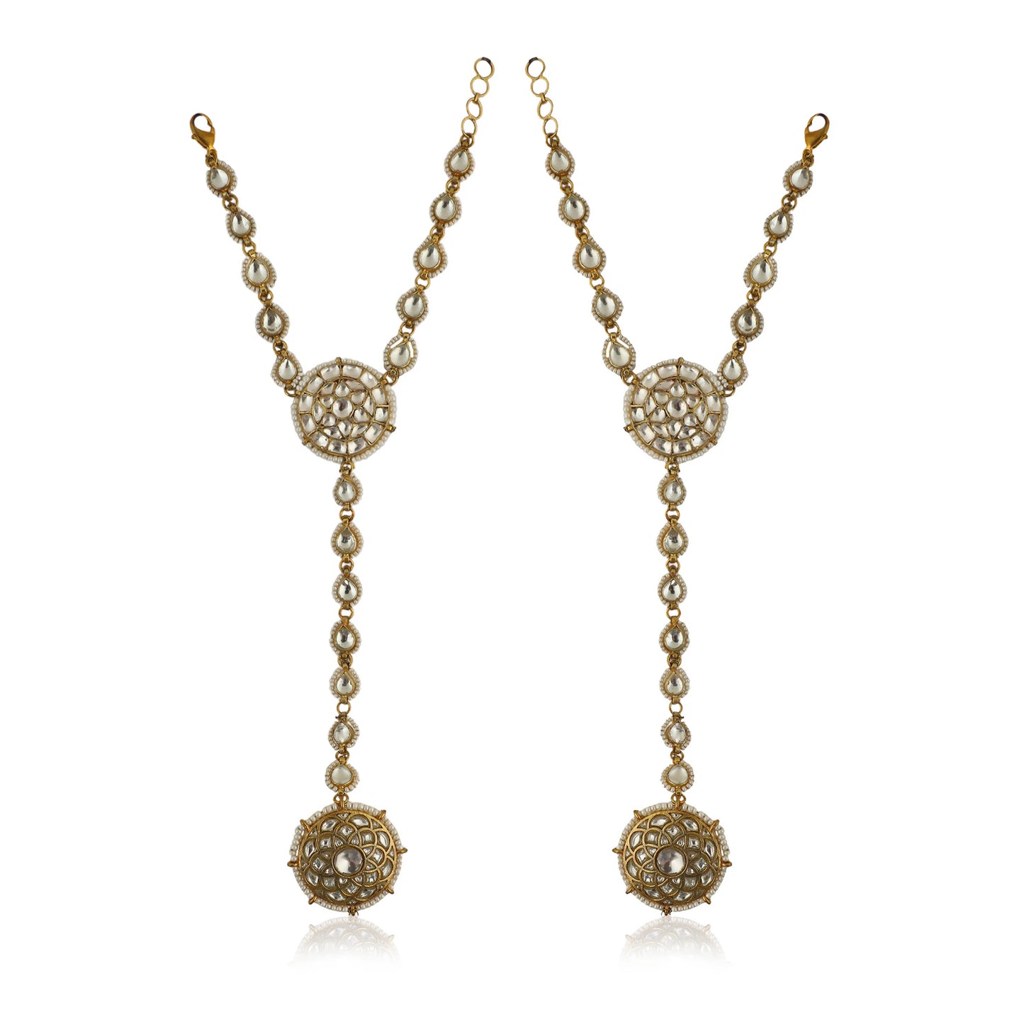 Traditional Hathful With Floral Round Design(Pair)