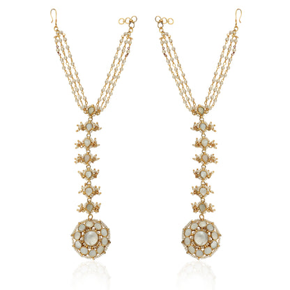 Floral Traditional Hathful In Mother Of Pearl (Pair)