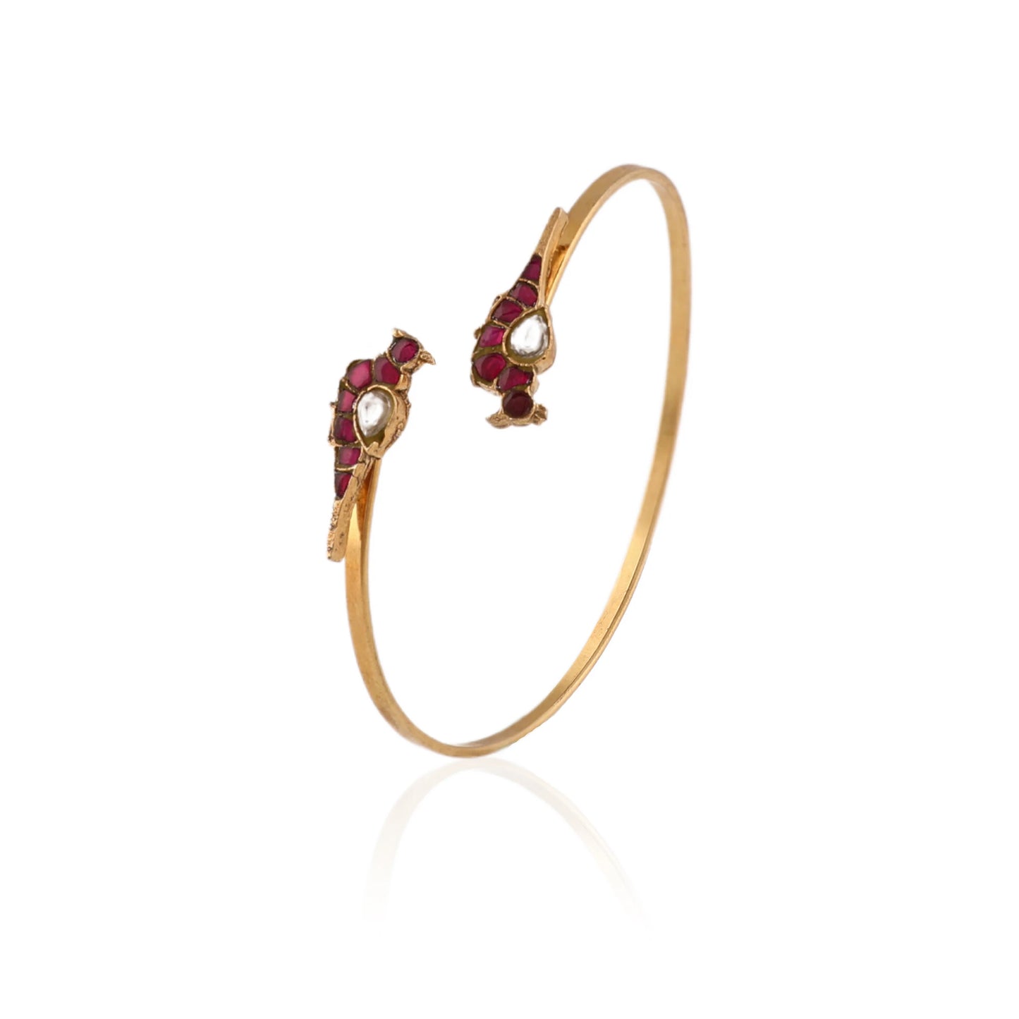 Peacock Design Gold Plated Kada For Girls And Womens