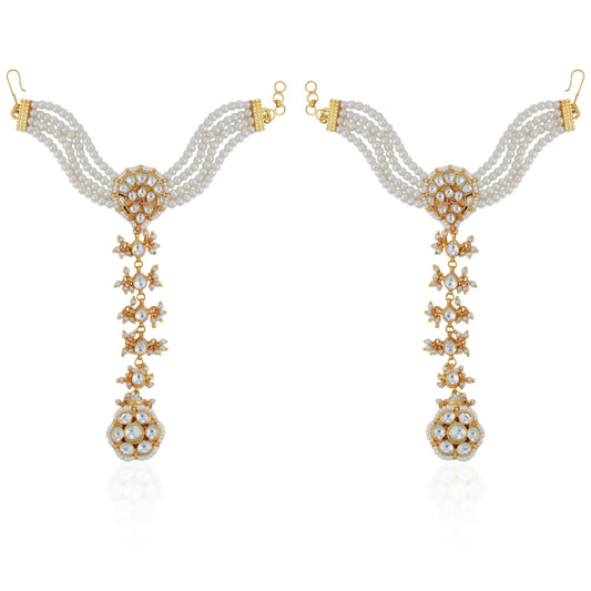 festive wear cum Bridal wear White floral hathphool/Hand harness (pair)