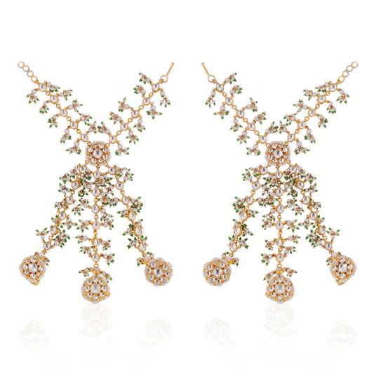 Indian bridal wear three layered Hathphool ( pair)