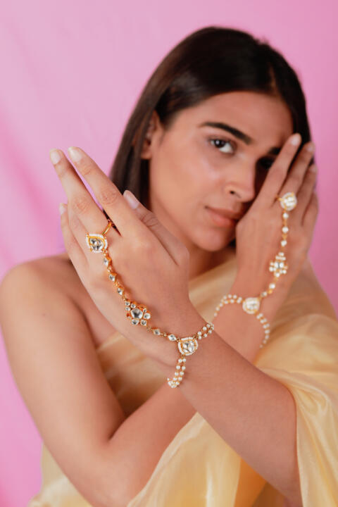 Indian jewelery,Wedding Hathphool,statement bracelet