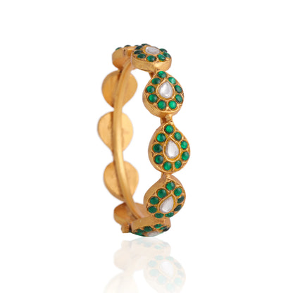 Riana Ethinc and traditional wear gold plated Bangle for women (Single pc)